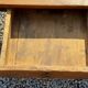Table basse de ferme XIXième siècle plateau merisier piètement chêne 1 tiroir pieds fuseaux