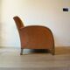 Art Deco club armchair in wood and rust brown velvet, circa 1930.