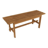 Scandinavian minimalist pine bench, Sweden, 1970