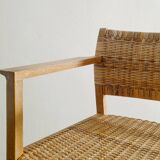 Pair of Vintage Danish Børge Mogensen BM-62 Wooden Armchairs, 1960s