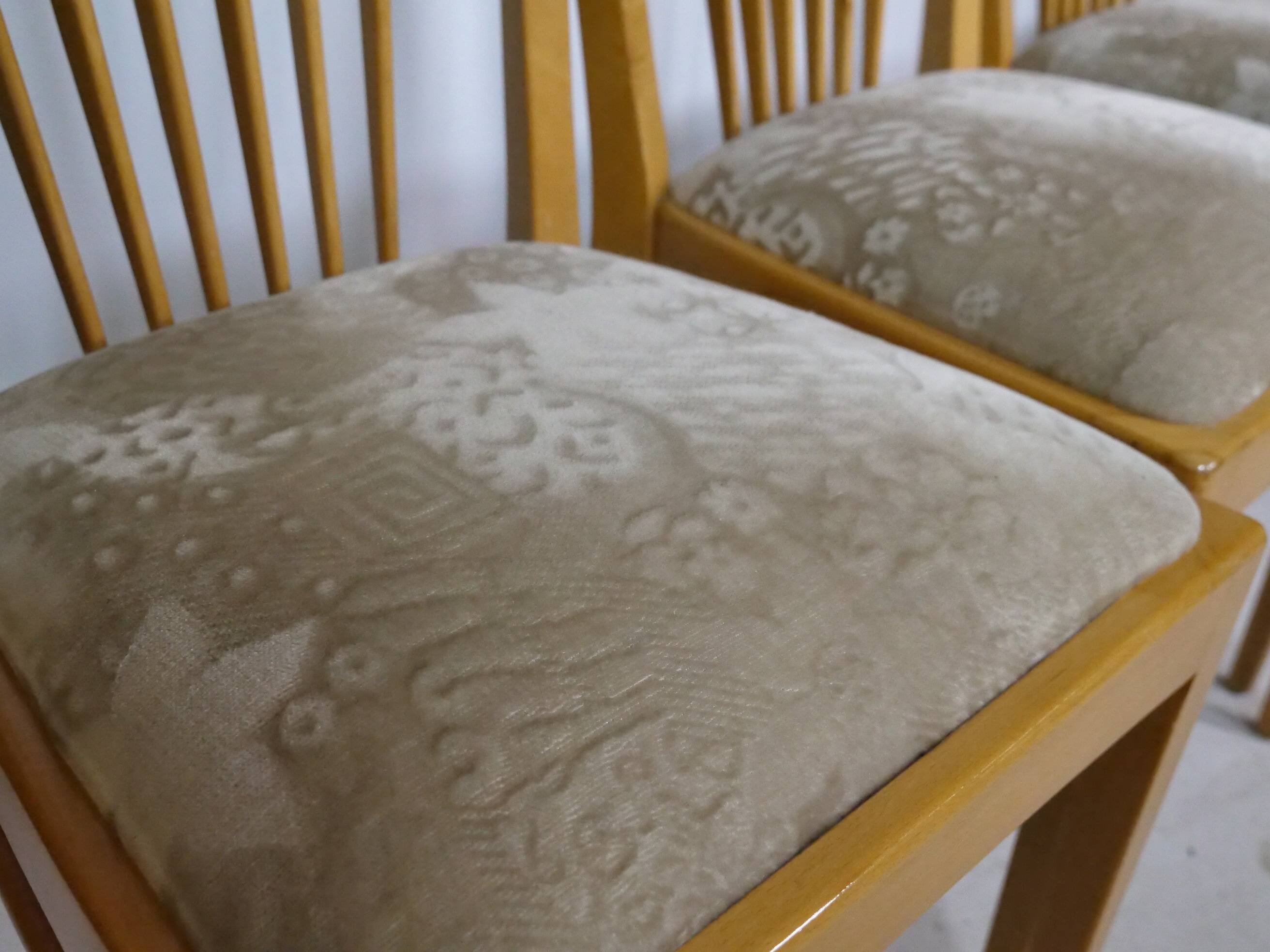 Mid-Century Design Wooden Dining Chairs, Set of 4, 1960s