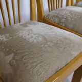 Chaises de salle à manger en bois au design du milieu du siècle, lot de 4, années 1960