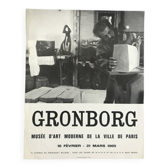 Original poster by Erik GRONBORG, Museum of Modern Art of the City of Paris, 1965