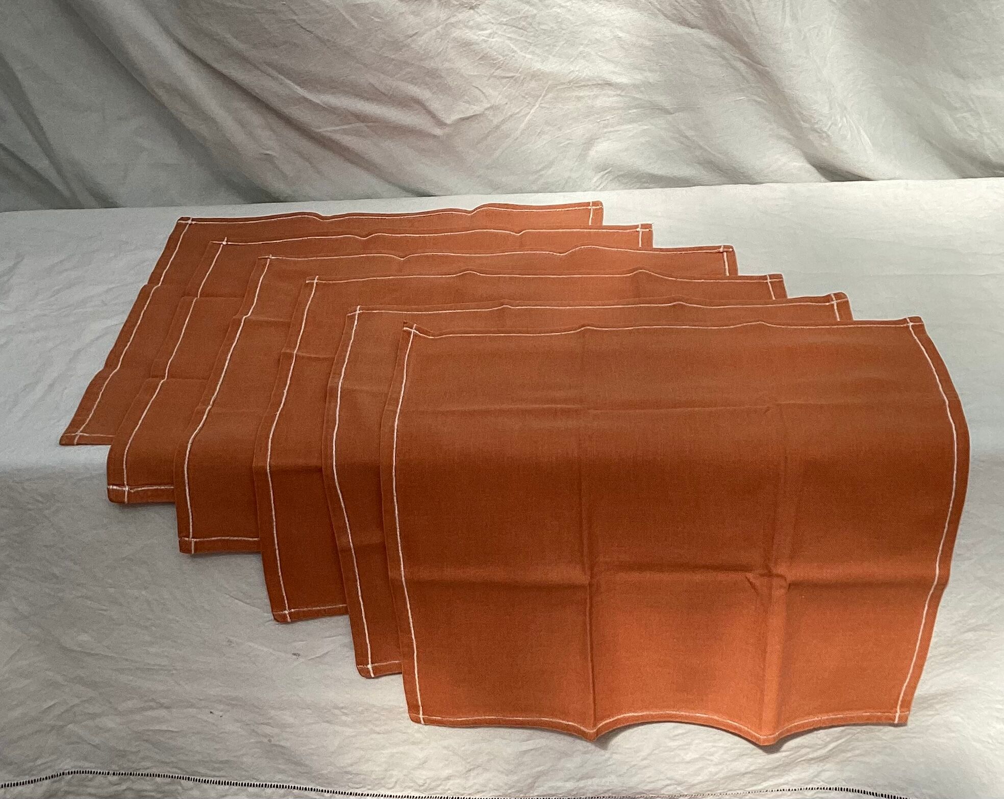 Set of six vintage cotton towels
