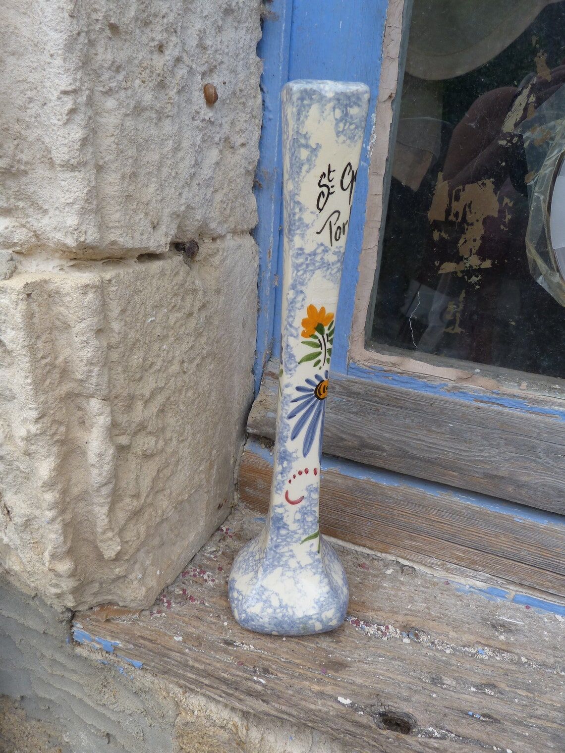 Vase soliflore Quimper Brittany ceramic soliflore