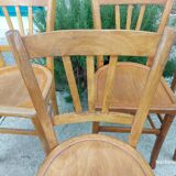 6 bistro chairs, light wood