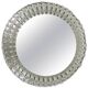 Large round wall mirror with glass flowers by Emil Stejnar, backlit by Nikoll, Austria.