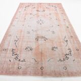 6x10 Soft Vintage Rug, Geometric Style Wool Vintage Rug, 175x304 Cm