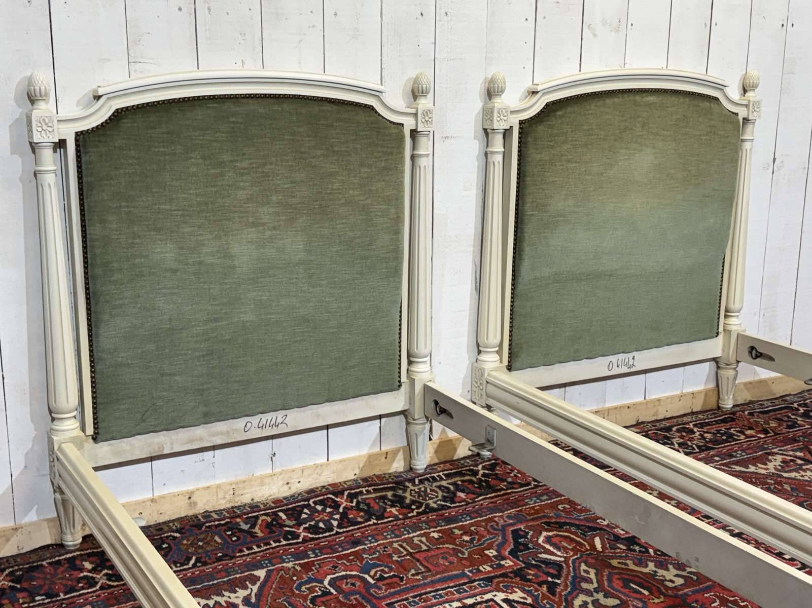 Pair of Louis XVI style beech beds