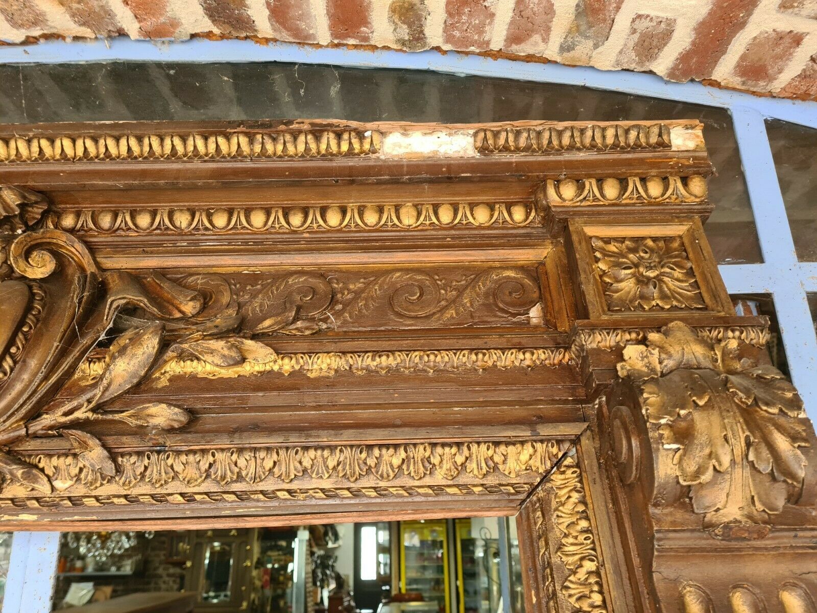 Encadrement de miroir trumeau panoramique