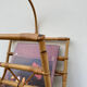 Vinyl holder in rattan and bamboo