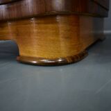 1930s Art Deco nightstands in walnut finish, Czechoslovakia