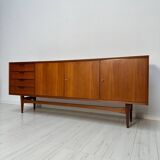 1960s Vintage Large Minimalistic Mid-Century Teak Sideboard