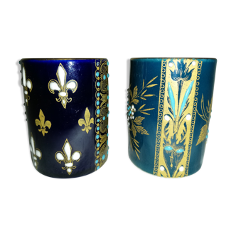 Enameled vases