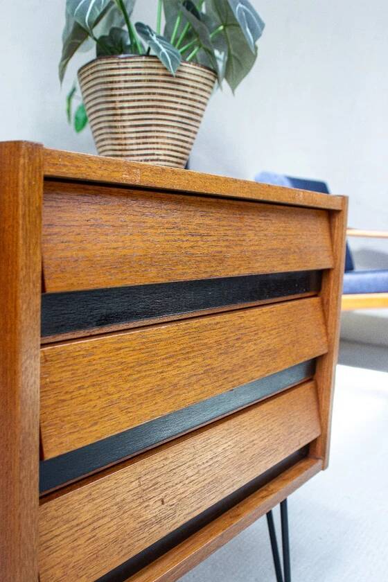 Vintage Teak Mid Century Chest of Drawers, Lowboard, Sideboard
