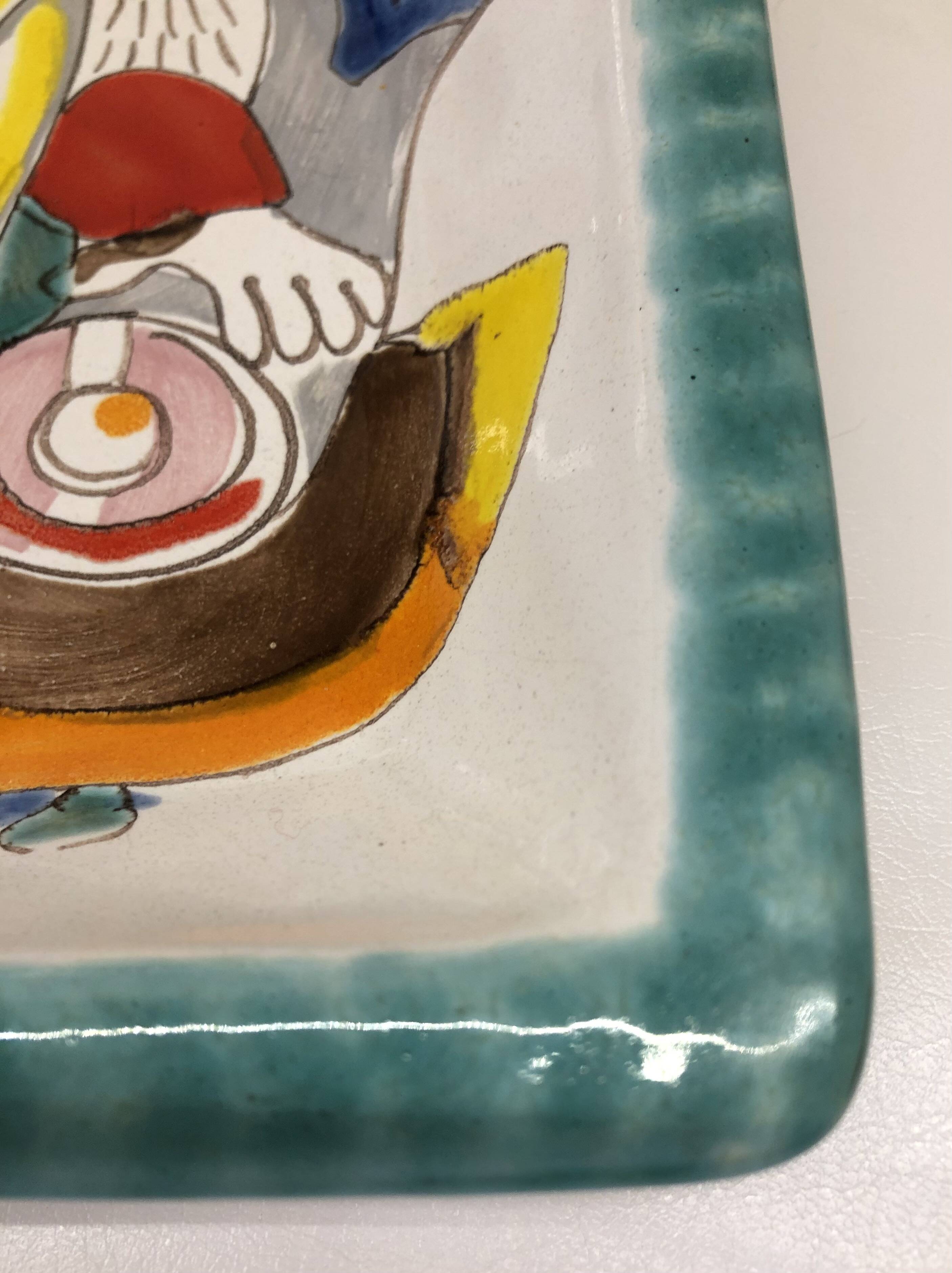 Italian ceramic empty pocket by Desimone