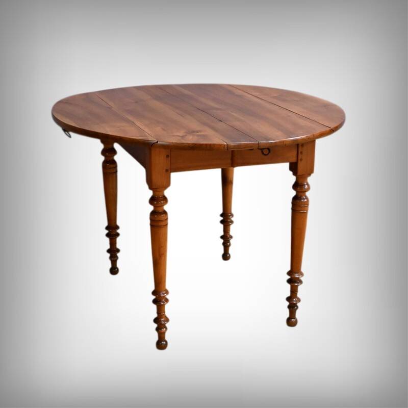 Table for 4 to 10 people with cherry wood extensions, Louis Philippe style – Late 11th century