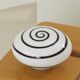 Glass lamp Swirl Zebra by Eglo vintage 80s/90s
