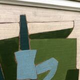 Abstract painting on panel