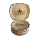 8 dessert plates and service dish Sarreguemines Les Enfants Richard