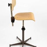 Authentic vintage industrial workshop chair from the 1960s.