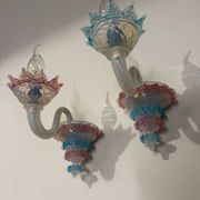 Murano glass wall lights from the 1960s