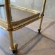 Gilded brass table and glass