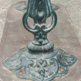 Old bistro table/foot cast iron floral decoration