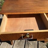 Compact desk wood veneer 50s