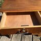 Compact desk wood veneer 50s