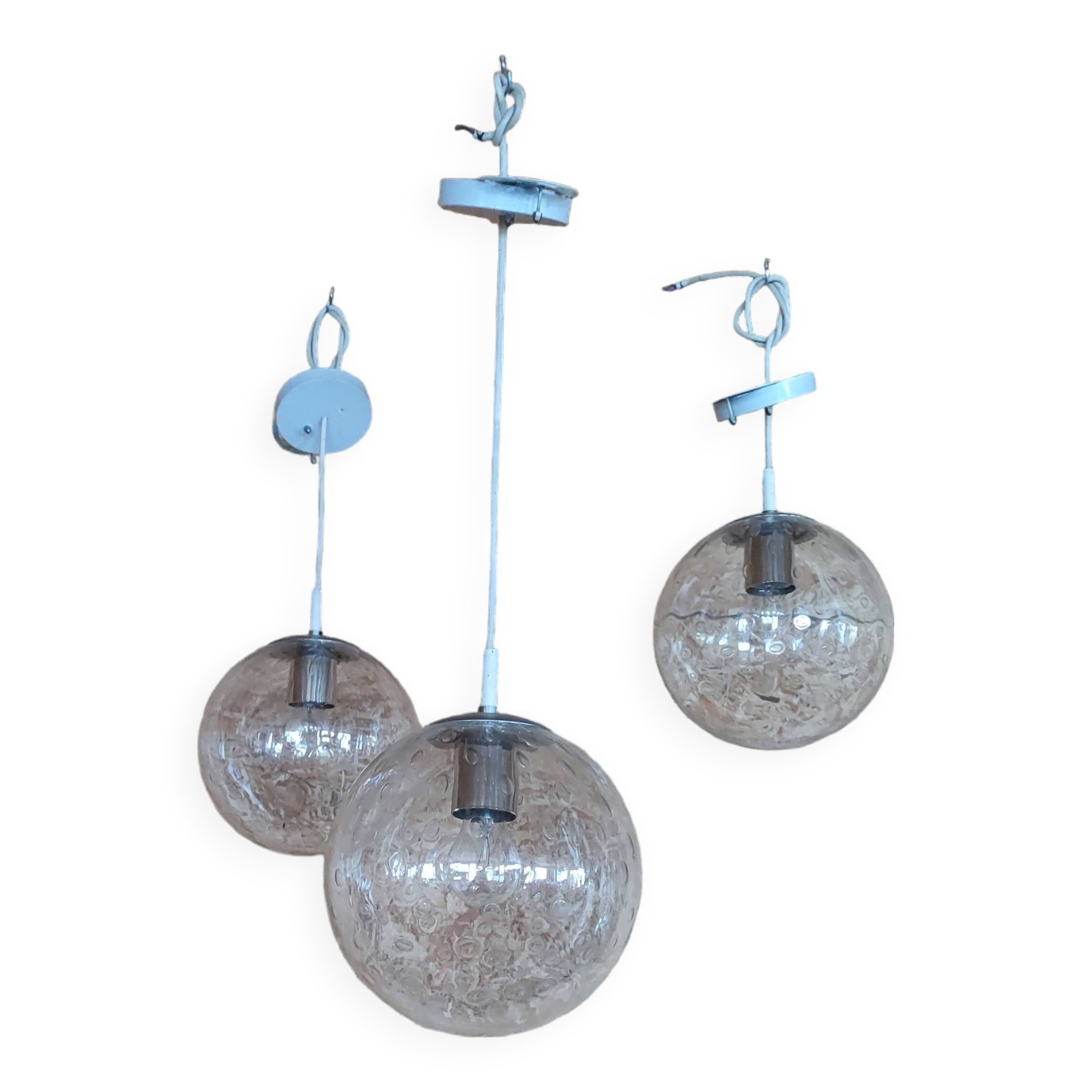 Bubbled glass globe pendant light. RAAK Amsterdam