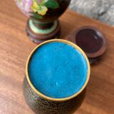 Paire vases cloisonnés chinois 2ème moitié xxème