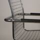 Pair of vintage chrome metal armchairs, 1970