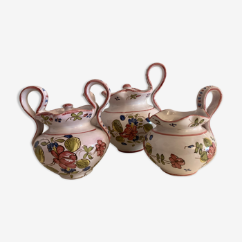 Poureuse, milk pot, sugar bowl Samadet, eighteenth century