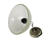 Massive Prisma pendant lamp, ribbed glass, Belgium, 1970s