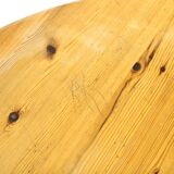 Pine dining table, suede, 1970