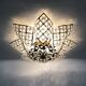 Antique 4-light star-shaped ceiling light in brass, glass pendants. 1980s