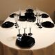 3 black Arcoroc "Octime" serving dishes