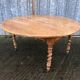 Round table in solid cherry wood, extendable with twisted legs, Louis Philippe style.