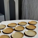 Lot de 12 assiettes à dessert en grès Village France