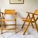 Pair of Clairitex France vintage garden armchairs from the 70s, solid wood