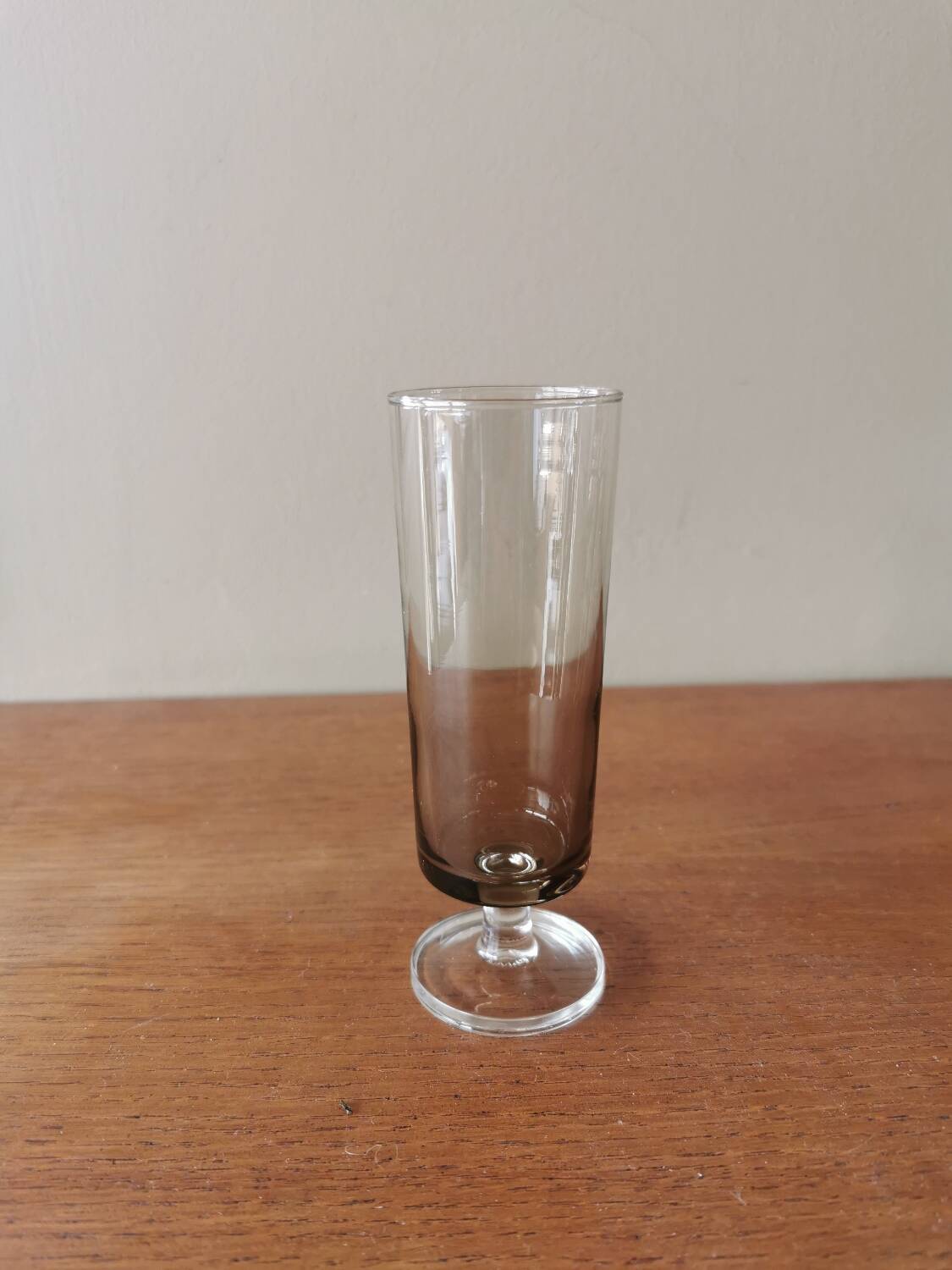 Vintage smoked glass champagne flutes