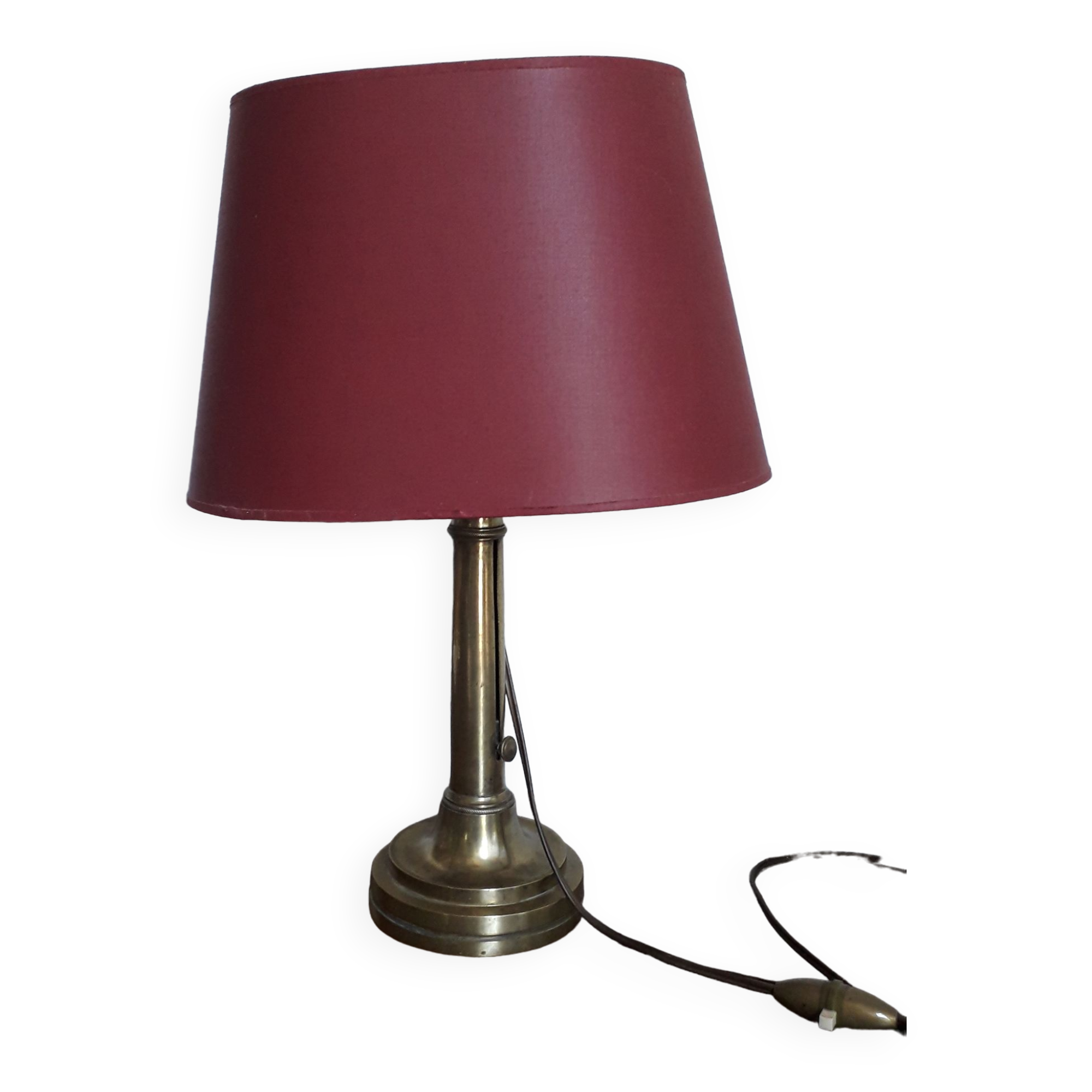 Brass foot candle holder lamp