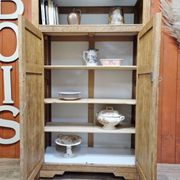 Oak wardrobe 2 doors Art Deco style renovated