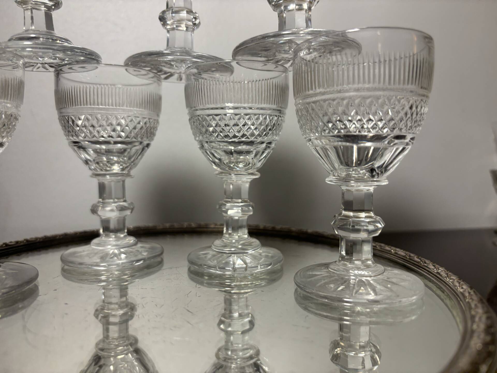 7p. Glasses Saint Louis Trianon model