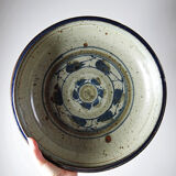 Vintage 1960s-1970s pyrite art stone fruit bowl.