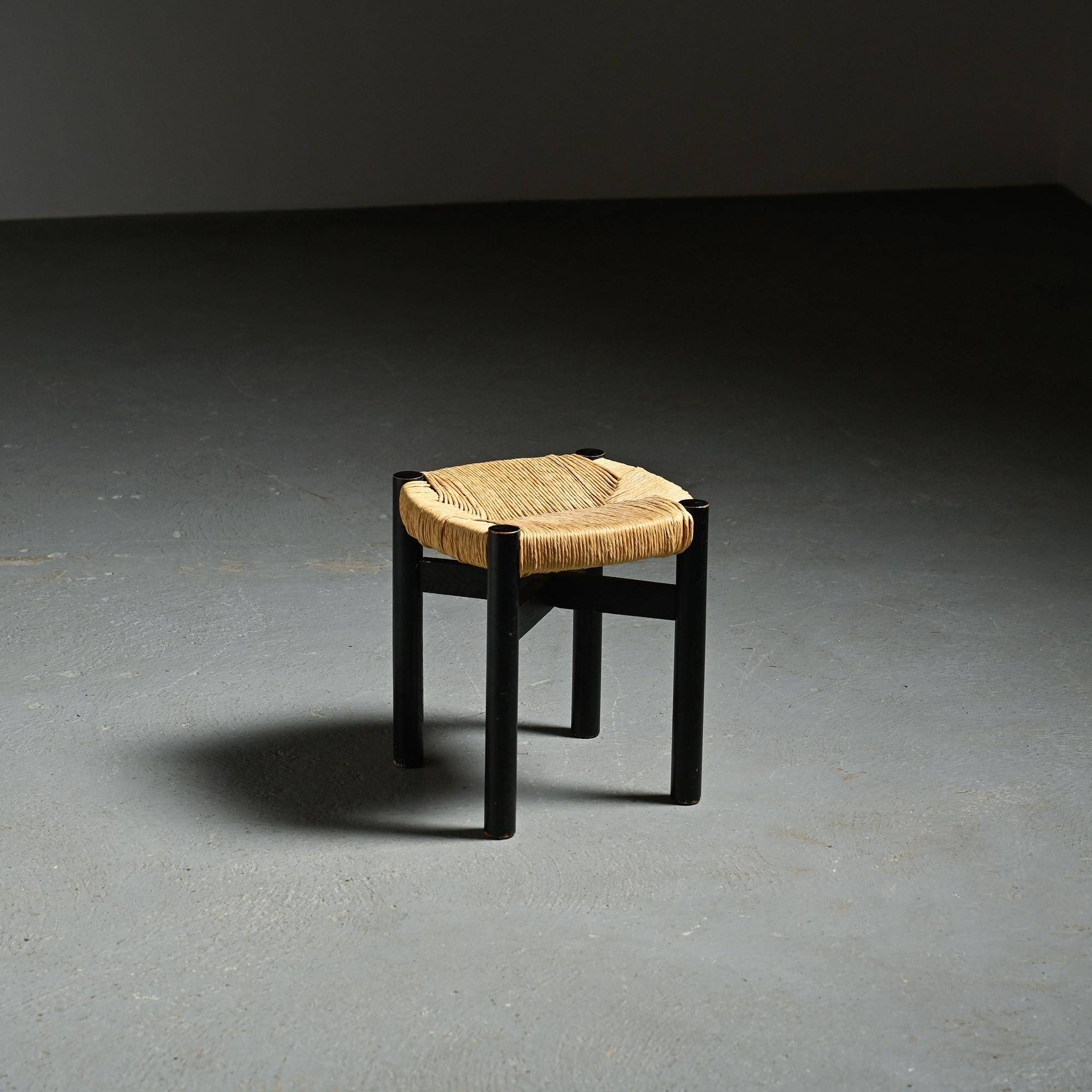 Tabouret Méribel par Charlotte Perriand, circa 1950