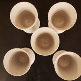 Set of 5 vintage floral art mazagrans