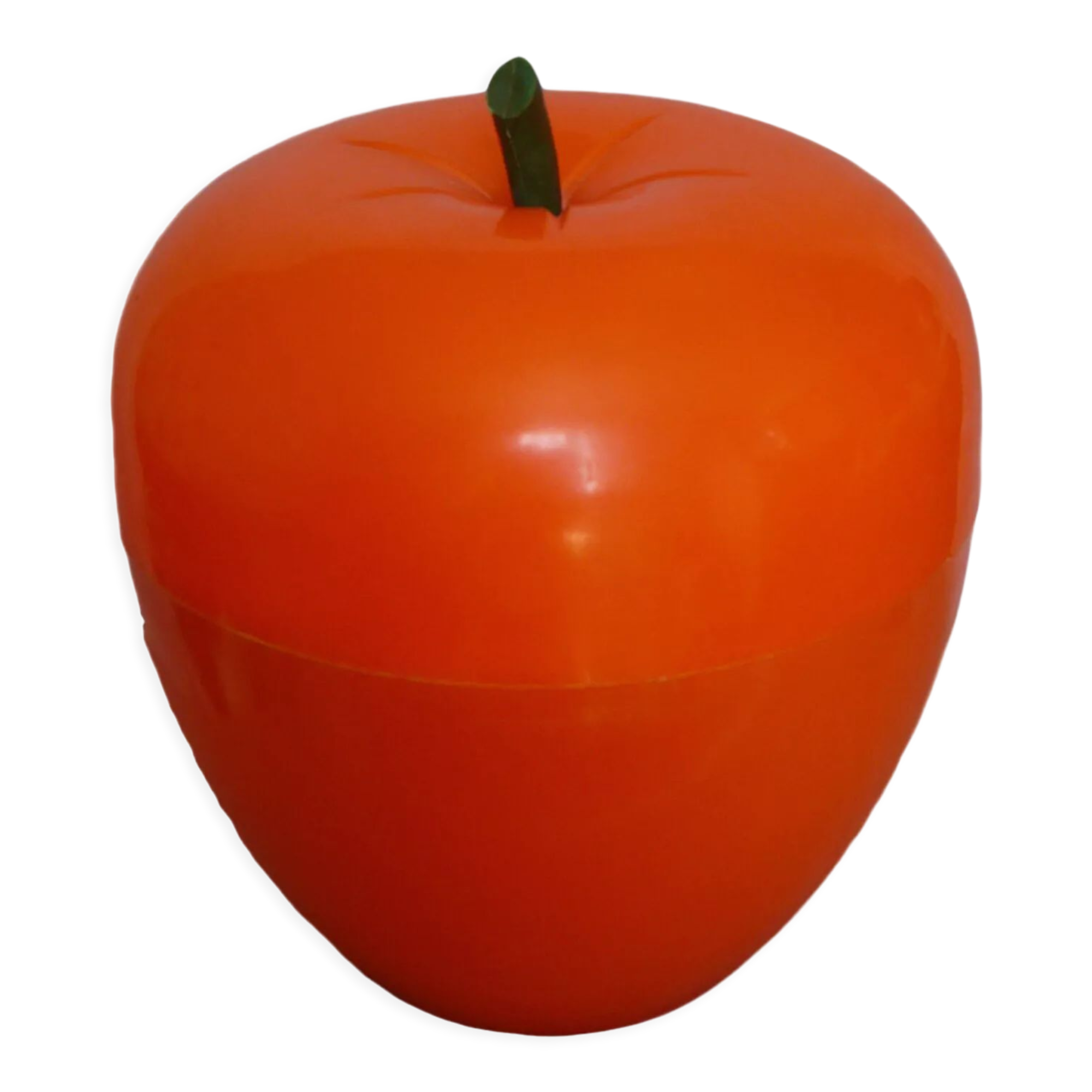 Vintage apple red orange ice bucket