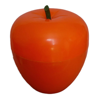 Vintage apple red orange ice bucket